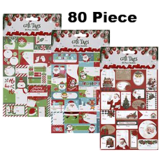 Christmas Gift Tag Stickers - 80 Piece